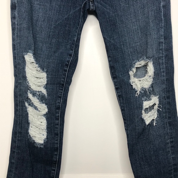 FRAME Denim Le Skinny De Jeanne Shredded Raw Size 28 - Picture 4 of 11